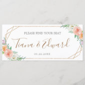 Geometrische Waterverf drijvende straten Programmakaart (Achterkant)