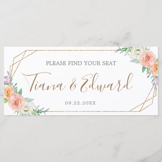 Geometrische Waterverf drijvende straten Programmakaart (Achterkant)