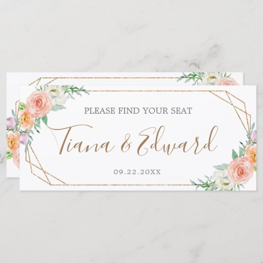 Geometrische Waterverf drijvende straten Programmakaart (Voorkant / Achterkant)