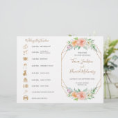 Geometrische Waterverf Flower FoldedWedding Chrono (Staand voorkant)
