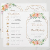 Geometrische Waterverf Flower FoldedWedding Chrono (Voorkant / Achterkant)