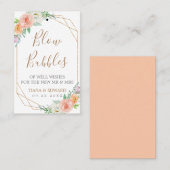 Geometrische Waterverf Flowers Bubble Wand Label (Voorkant / Achterkant)