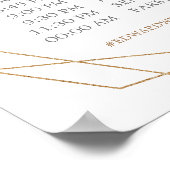 Geometrische Waterverf Flowers Weddenschap Poster (Hoek)