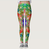 Geometrische Waterverf geïnspireerde patroonLeggin Leggings (Voorkant)