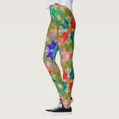 Geometrische Waterverf geïnspireerde patroonLeggin Leggings (Links)