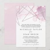 Geometrische Waterverf | Geweld formeel huwelijk Kaart (Voorkant / Achterkant)