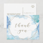 Geometrische Waterverf Hartelijk dank Briefkaart (Voorkant / Achterkant)