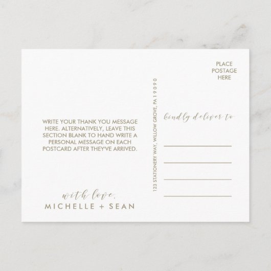 Geometrische Waterverf Hartelijk dank Briefkaart (Achterkant)