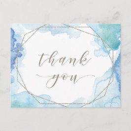 Geometrische Waterverf Hartelijk dank Briefkaart