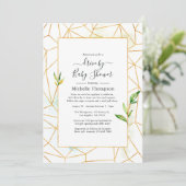 Geometrische waterverf kristal drive by Shower Kaart (Staand voorkant)