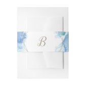 Geometrische Waterverf Monogram Weddenschap Uitnodigingen Wikkel (Voorkant Voorbeeld)