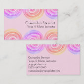 Geometrische waterverf ontwerp Warm Roze Arches Visitekaartje (Voorkant / Achterkant)