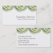 Geometrische waterverf ontwerpcirkels Groene Arche Visitekaartje (Voorkant / Achterkant)