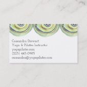 Geometrische waterverf ontwerpcirkels Groene Arche Visitekaartje (Achterkant)