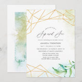 Geometrische waterverf Sip en zie Kaart (Voorkant / Achterkant)