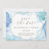 Geometrische Waterverf Sla de Kaart Datum op (Voorkant)