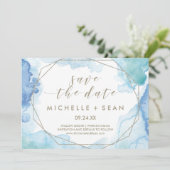 Geometrische Waterverf Sla de Kaart Datum op (Staand voorkant)