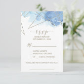 Geometrische Waterverf Song Request RSVP-kaart RSVP Kaartje (Staand voorkant)