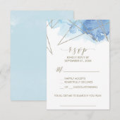 Geometrische Waterverf Song Request RSVP-kaart RSVP Kaartje (Voorkant / Achterkant)