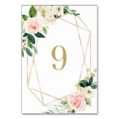 Geometrische Waterverf Spring Blooms Tabel 9 Wedde Kaart (Achterkant)