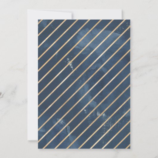 Geometrische Waterverf van de marine en de goudLij Kaart (Achterkant)