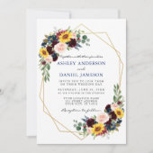 Geometrische waterverf van gemengde Floral Blue We Kaart (Voorkant)