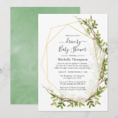 Geometrische waterverf van groene aandrijving door kaart (Voorkant / Achterkant)