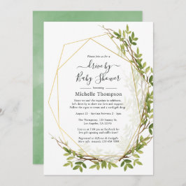 Geometrische waterverf van groene aandrijving door kaart