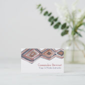 Geometrische waterverf visitekaartje (Staand voorkant)