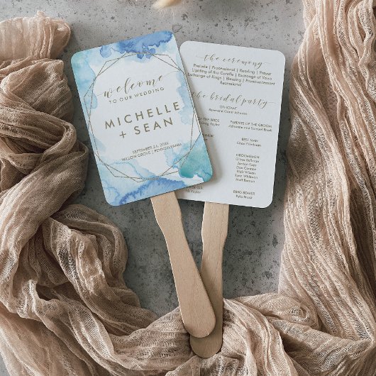 Geometrische Waterverf weddenschap Handwaaier