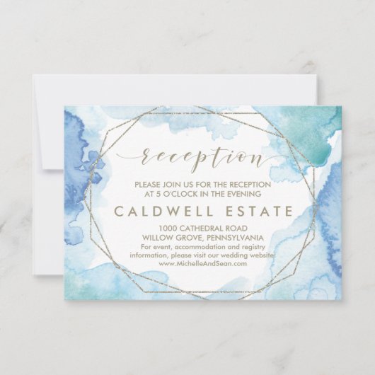 Geometrische Waterverf weddenschappen Kaart (Voorkant)