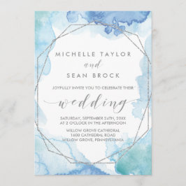 Geometrische Waterverf | Zilverweddenschap Kaart