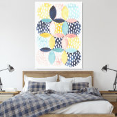 Geometrische waterverven canvas afdruk (Insitu (Slaapkamer))