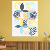 Geometrische waterverven canvas afdruk (Insitu (Woonkamer))