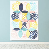 Geometrische waterverven canvas afdruk (Insitu (Houten vloer))