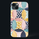 Geometrische waterverven iPhone 13 hoesje<br><div class="desc">Watercolor Geometric Circles Artist: Grace Popp</div>