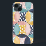 Geometrische waterverven iPhone 13 hoesje<br><div class="desc">Watercolor Geometric Circles Artist: Grace Popp</div>