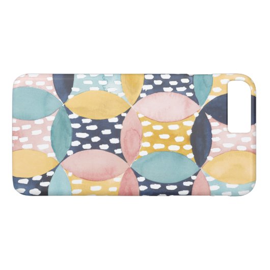 Geometrische waterverven Case-Mate iPhone case (Achterkant (Horizontaal))