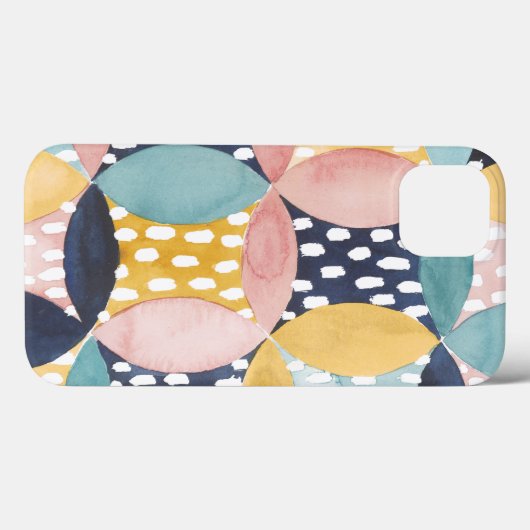 Geometrische waterverven Case-Mate iPhone case (Achterkant (horizontaal))