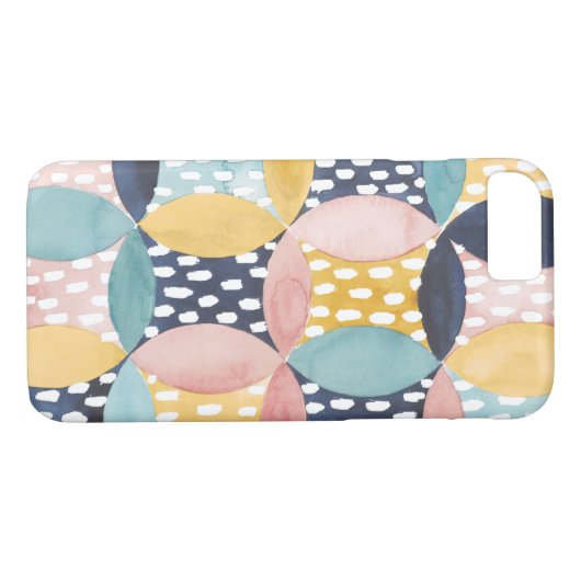 Geometrische waterverven Case-Mate iPhone case (Achterkant (Horizontaal))