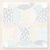 Geometrische waterverven glazen onderzetter (Achterkant)