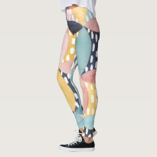 Geometrische waterverven leggings