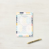 Geometrische waterverven post-it® notes (Op bureau)