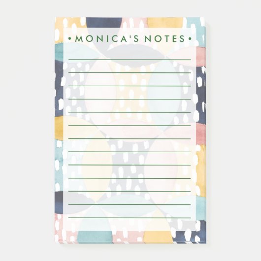 Geometrische waterverven post-it® notes (Voorkant)