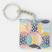Geometrische waterverven sleutelhanger (Voorkant)