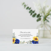 Geometrische website van Royal Blue Sunflower Informatiekaartje (Staand voorkant)