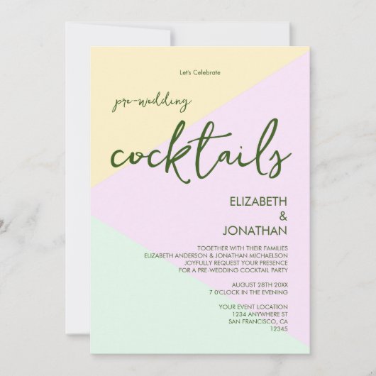 Geometrische weddenschap met geblindeerde pasta kaart (Voorkant)