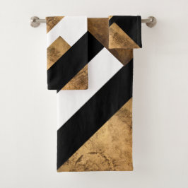 Geometrische weergave koper bad handdoek