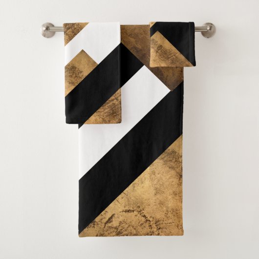Geometrische weergave koper bad handdoek (Insitu)