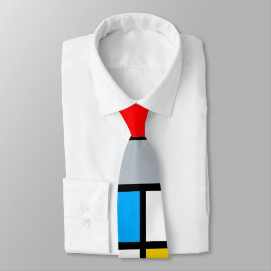 Geometrische weergave van de kleurenweergave Mondr Stropdas (Gebonden)